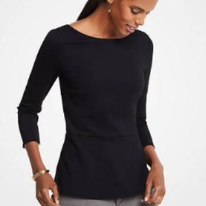 Ann Taylor Peplum Top EUC